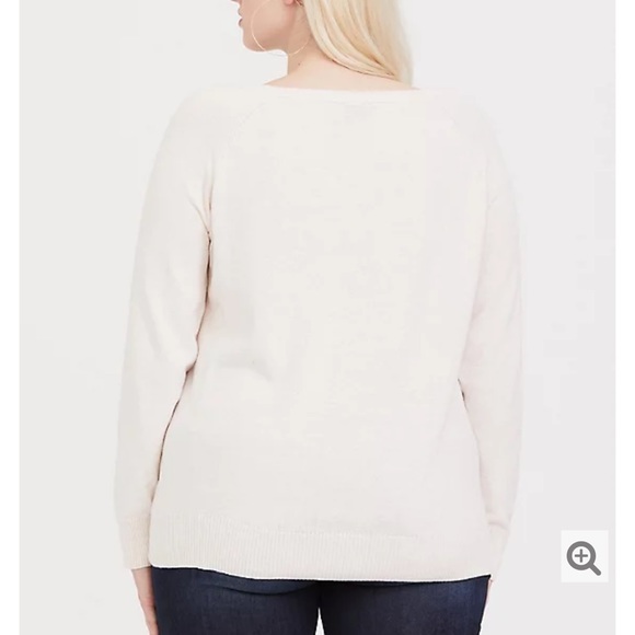 Torrid Beige Frenchie Sweatshirt Sweater 00 - Picture 3 of 9
